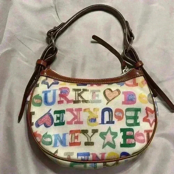 Dooney & Bourke Shoulder Bag w/ Rainbow Zipper - Picture 2 of 11